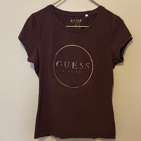 GUESS Women's Chocolate Logo Tee - Picture 1 of 1